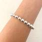 925 Sterling Silver Bead Bracelet 8 mm Ball Bracelet Large Round Bracelet