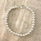 925 Sterling Silver Bead Bracelet 6 MM Ball Bracelet Large Round Bracelet