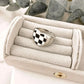 925 Sterling Silver Black & White Checkered Ring Heart Ring