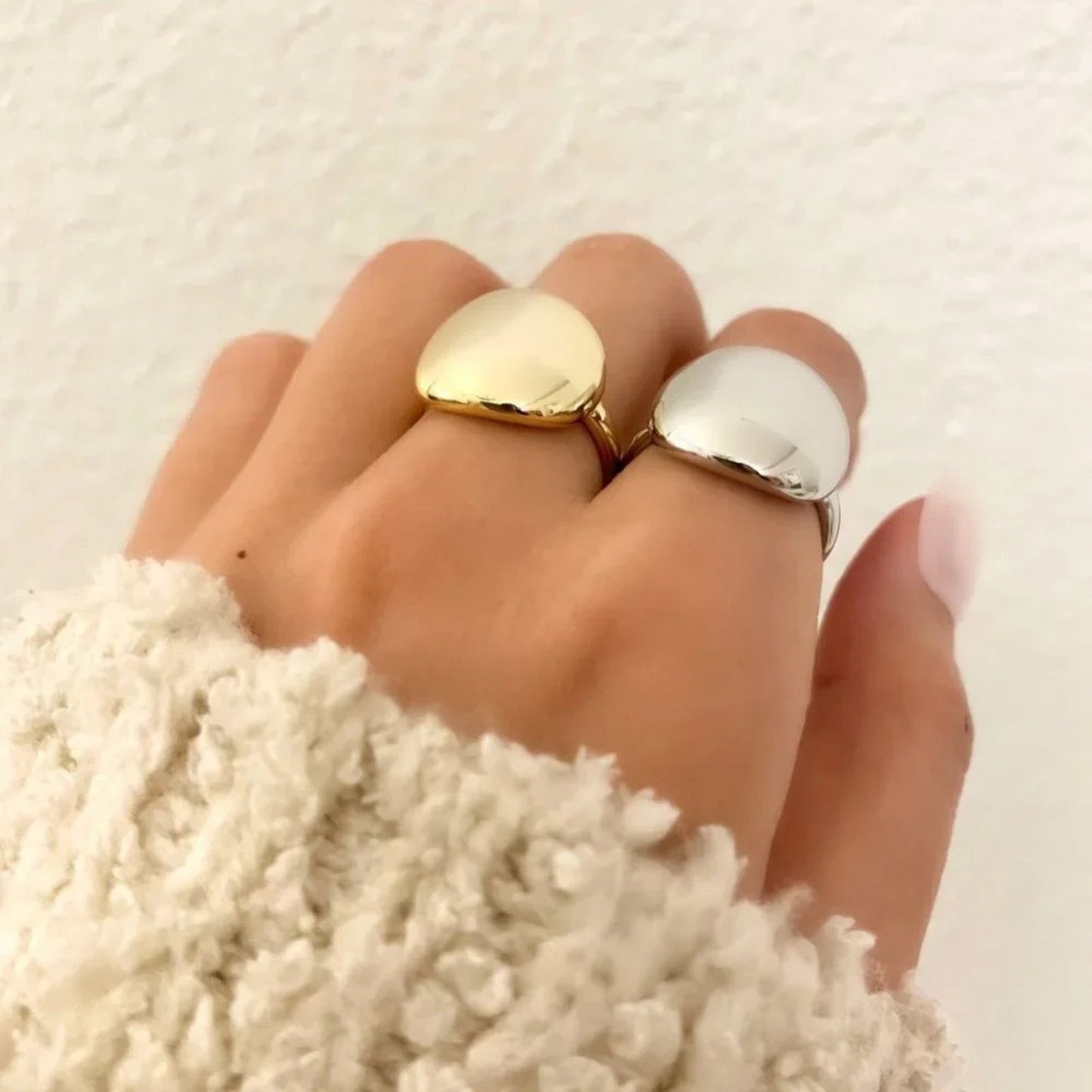 925 Sterling Silver Round Circle Ring Minimalist Ring Stacking Geometric Ring