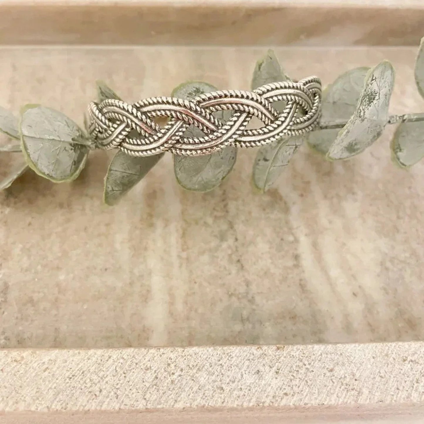 925 Sterling Silver Mens Bangle Bracelet Vintage Cuff Bracelet Twist Bra…