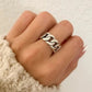 925 Sterling Silver Chunky Chain Link Ring Minimalist Curb Chain Ring