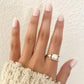 925 Sterling Silver Pearl Ring Minimalist Dainty Ring Pearl Accent Ring