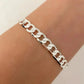 925 Sterling Silver Flat Curb Chain Bracelet 6 MM Dainty Chain Link Bracelet