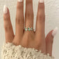925 Sterling Silver Leaf Wrap Ring Green Dainty Boho Ring Green Leaf Ring