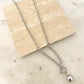 925 Sterling Silver Chunky Toggle Ball Necklace Minimalist Ball Pendant Necklace
