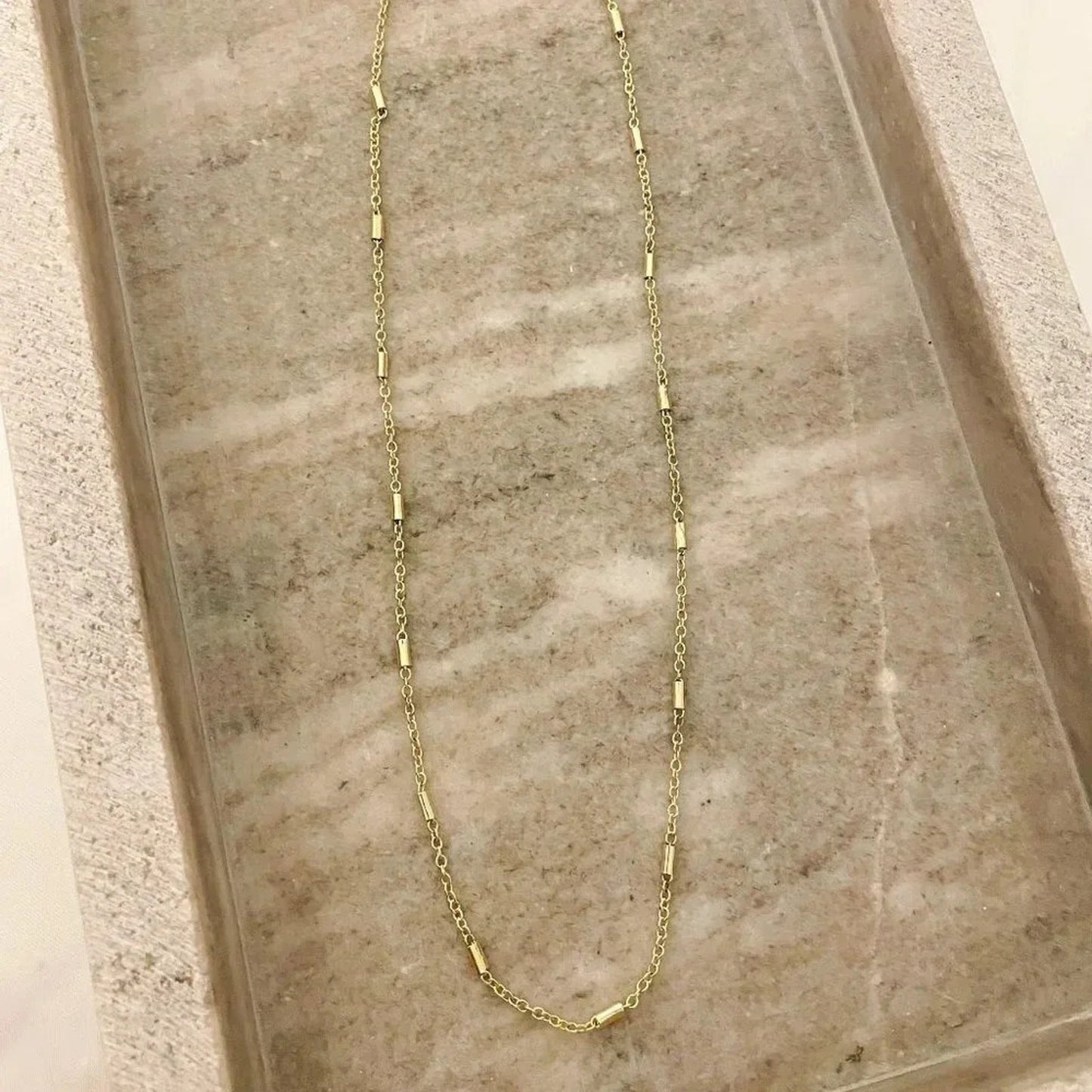 925 Sterling Silver Necklace Set Geometric Textured Square Pendant Sequin Chain