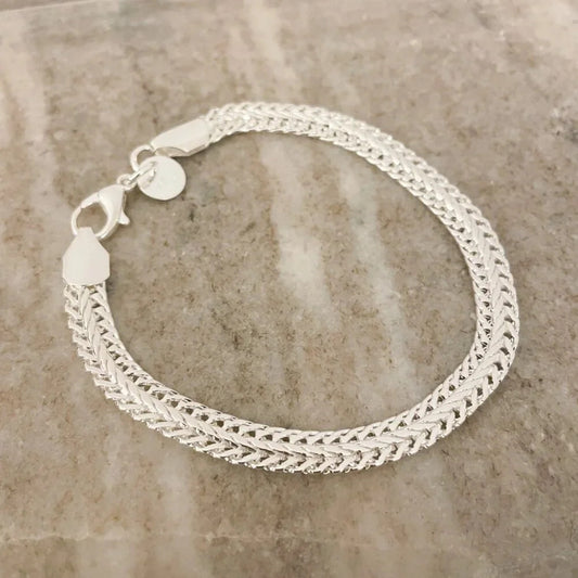 925 Sterling Silver Snake Chain Bracelet 6 MM Bracelet