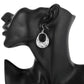 925 Sterling Silver Flower Hoop Earrings Dangle Flower Hoop Dangle Drop Earrings