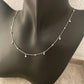 925 Sterling Silver Dainty Bead Necklace Satellite Chain Choker Necklace