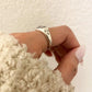 925 Sterling Silver Minimalist Crying Face Ring Sad Face Ring Geometric Ring