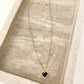925 Sterling Silver Black Heart Diamond Necklace Dainty Gold Heart Necklace