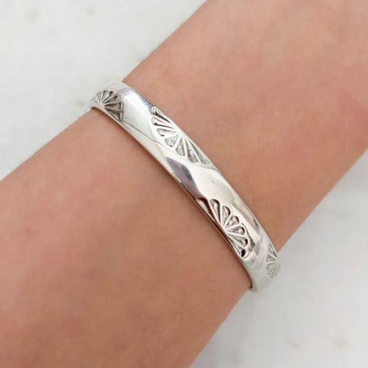 925 Sterling Silver Chunky Bangle Bracelet Classic Sterling Silver Bangle