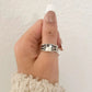 925 Sterling Silver Lace Up Ring Criss Cross Ring Modern Minimalist Ring