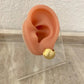 925 Sterling Silver Matte Ball Earrings Sphere Round Huggie Earrings