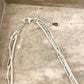 925 Sterling Silver Sequin Shiny Necklace Paperclip Chain Link Necklace