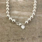 925 Sterling Silver Bead Necklace 8 MM Bead Necklace Ball Statement Necklace