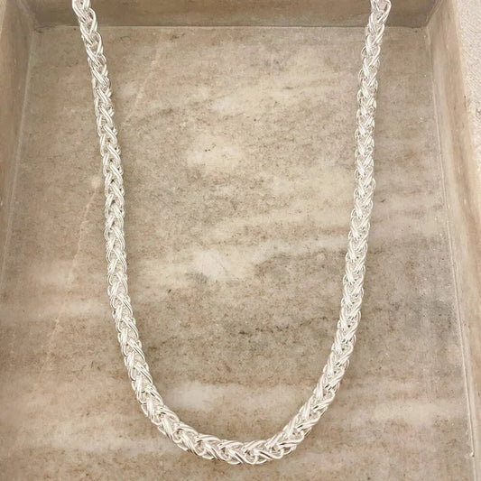 925 Sterling Silver Chain Link Necklace Thick Chunky Silver Statement Necklace
