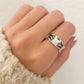 925 Sterling Silver Lace Up Ring Criss Cross Ring Modern Minimalist Ring