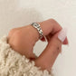 925 Sterling Silver Belt Ring Buckle Ring Cool Unique Ring Dainty Ring Band