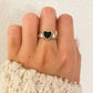 925 Sterling Silver Black Heart Ring Minimalist Dainty Ring Resizable Ring