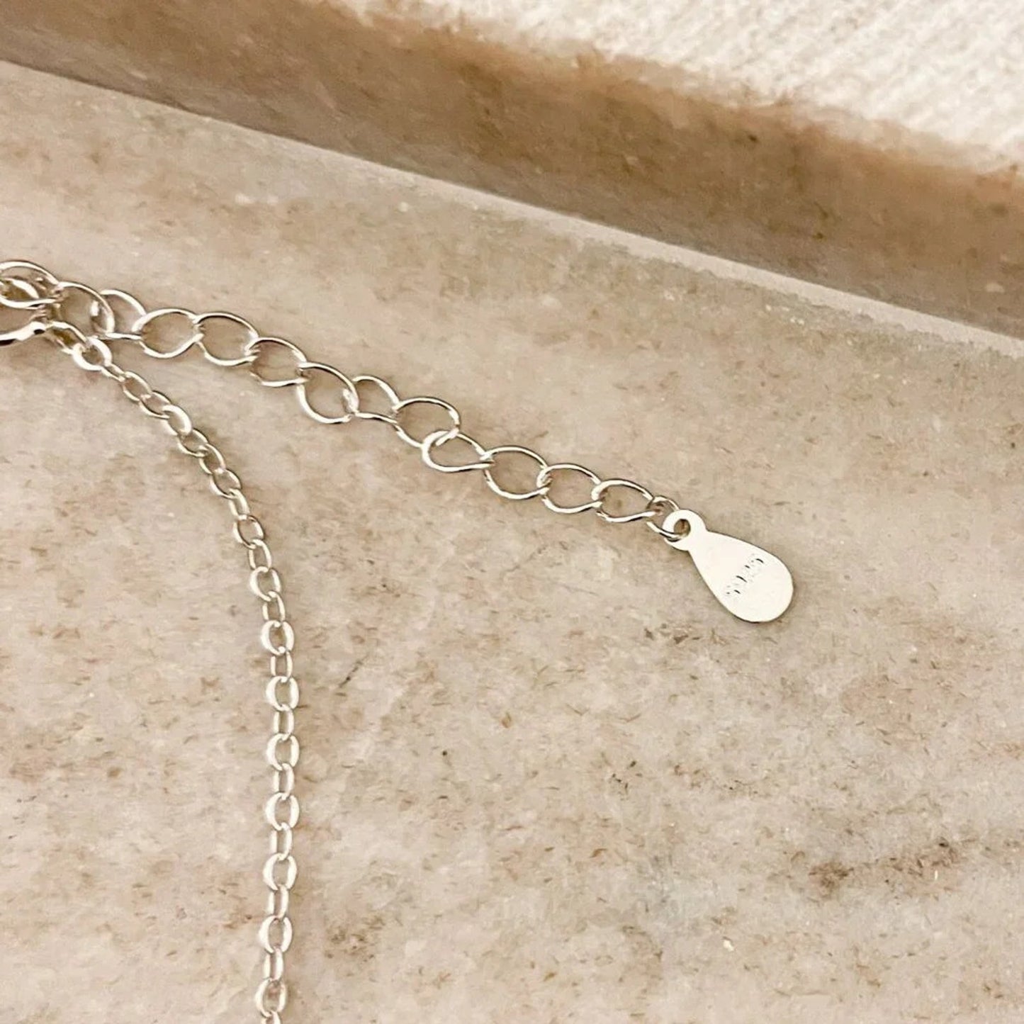 925 Sterling Silver Dainty Diamond Necklace CZ Leaf Necklace Twig Necklace