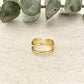 925 Sterling Silver Gold Wave Ring Dainty Gold Ring Minimalist Stackable Ring