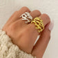 925 Sterling Silver Textured Ring Vine Thick Bold Branch Ring Boho Ring