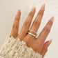 925 Sterling Silver Dainty Minimalist Stackable Ring Two Layer Ring