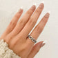 925 Sterling Silver Minimalist Ring Chain Link Ring Modern Ring Band