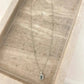 925 Sterling Silver Aquamarine Pendant Necklace Dainty CZ Diamond Necklace