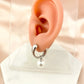 925 Sterling Silver Pearl Hoop Earrings Pearl Dangle Earrings