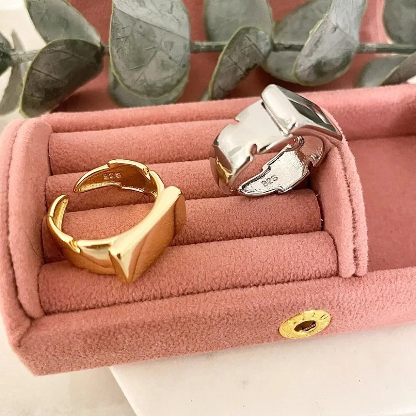 925 Sterling Silver Chunky Bar Ring Statement Ring Thick Ring