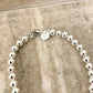 925 Sterling Silver Bead Bracelet Ball Bracelet Large Round Bracelet