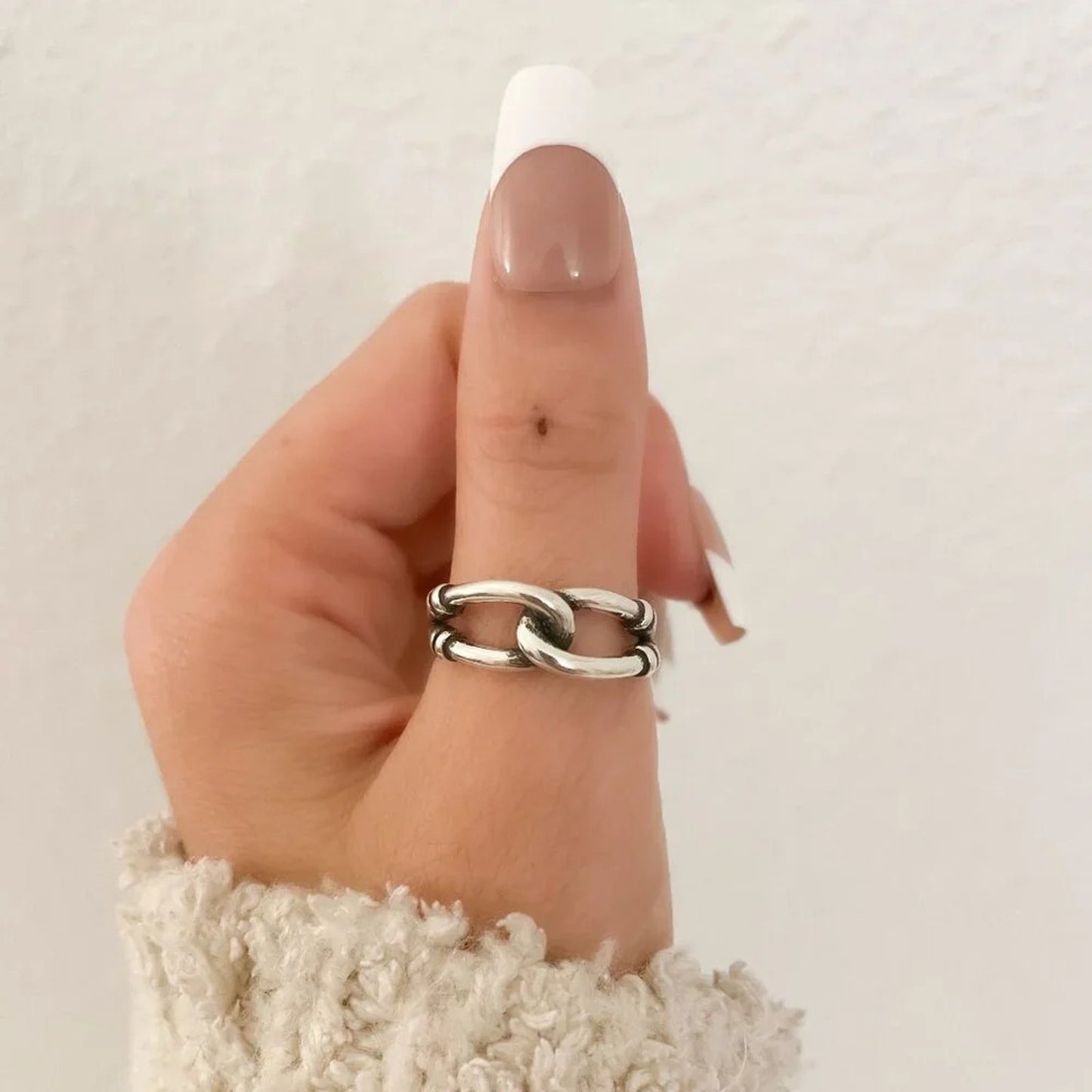 925 Sterling Silver Dainty Wrap Ring Minimalist Ring Twist Ring Buckle Ring