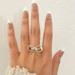 925 Sterling Silver Large Bow Ring Silver Statement Ring Ribbon Ring Bow Ring