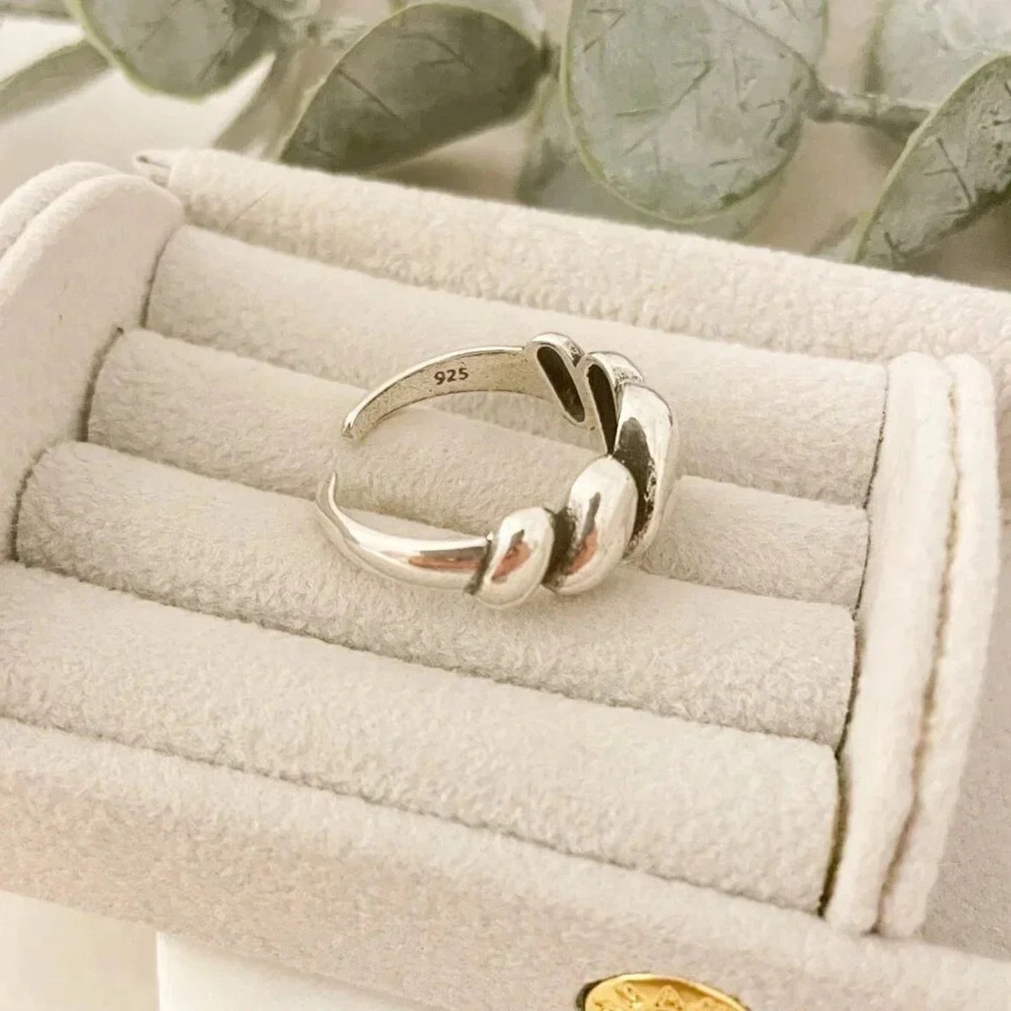 925 Sterling Silver Croissant Ring Minimalist Ring Modern Dainty Ring Band