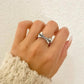 925 Sterling Silver Bow Ring Minimalist Ring Dainty Ring Band Stackable Ring