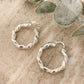 925 Sterling Silver Hoop Earrings Twist Circle Hoop Earrings Silver Small Hoops