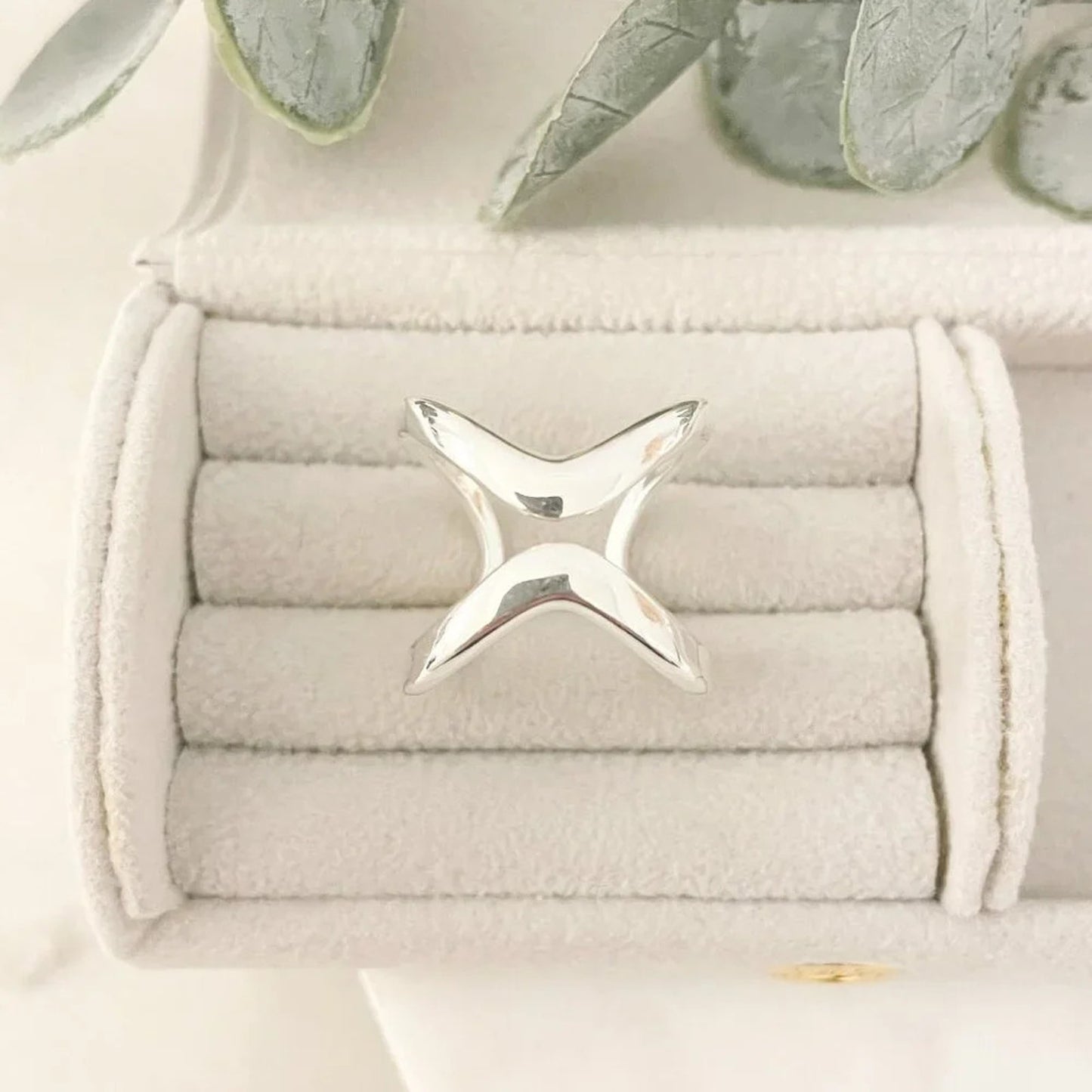 925 Sterling Silver Chunky Ring Silver Statement Ring Large Geometric Ring