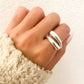 925 Sterling Silver Chunky Ring Bar Ring Thick Ring Bold Ring Statement Ring