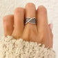 925 Sterling Silver Geometric Wave Ring Minimalist Ring Dainty Boho Ring