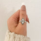 925 Sterling Silver Boho Ring Diamond Celestial Ring Dainty Ring Geometric