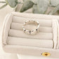 925 Sterling Silver Oval Ring Band Minimalist Ring Geometric Round Circle Ring