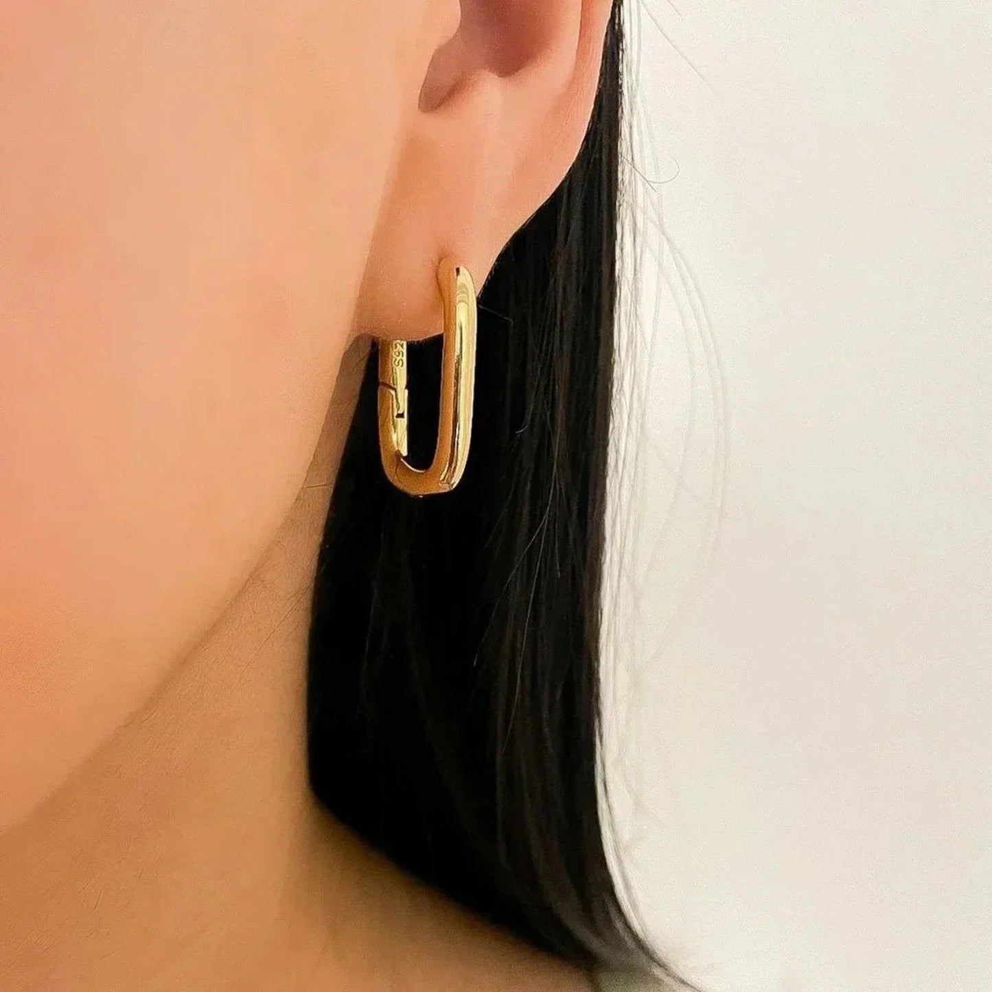 925 Sterling Silver Chunky Hoop Earrings Thick Large Huggie Earrings