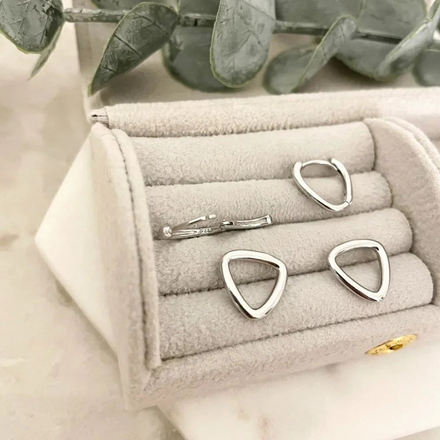 925 Sterling Silver Double Link Earrings Silver Dangle Drop Earrings