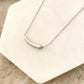 925 Sterling Silver Tube Necklace Bar Necklace Modern Geometric Pendant Necklace