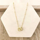 925 Sterling Silver Dainty Bead Satellite Chain Necklace Circle Pendant Necklace