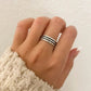 925 Sterling Silver Minimalist Ring Modern Geometric Ring Band Dainty Ring