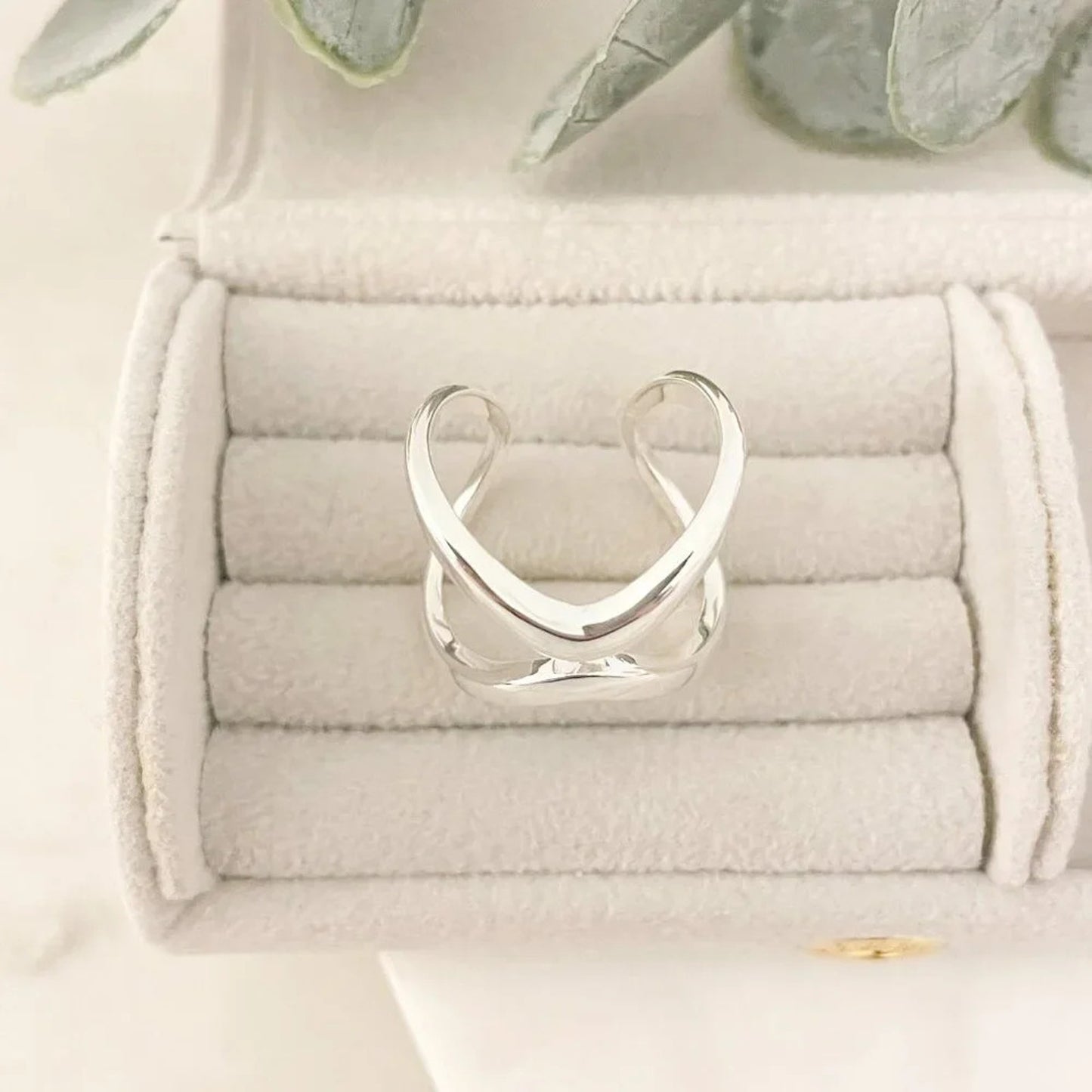 925 Sterling Silver Chunky Ring Silver Statement Ring Large Geometric Ring
